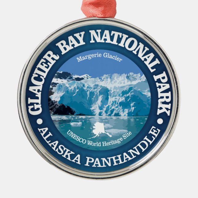 Glacier Bay National Park (colour) Metal Tree Decoration (Front)