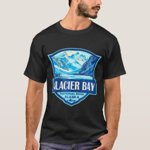 Glacier Bay National Park Illustration Travel Retr T-Shirt
