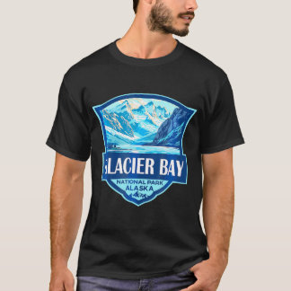 Glacier Bay National Park Illustration Travel Retr T-Shirt