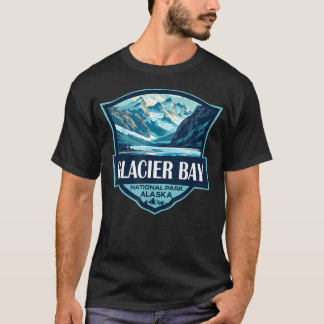Glacier Bay National Park Illustration Travel T-Shirt