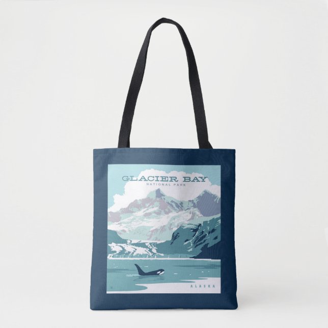 Glacier Bay National Park | Orca Tote Bag (Front)