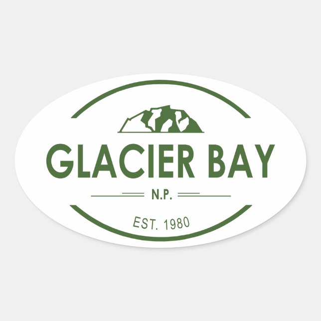 Glacier Bay National Park Oval Sticker (Front)