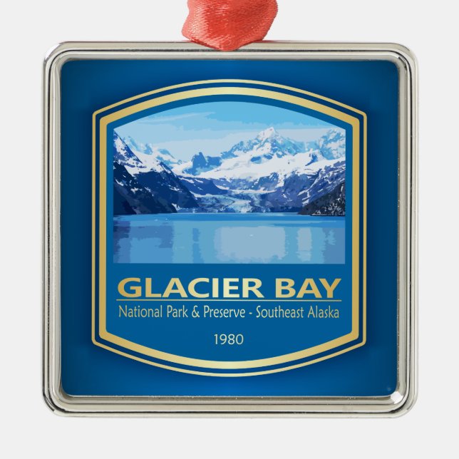 Glacier Bay NP (PF1) Metal Tree Decoration (Front)