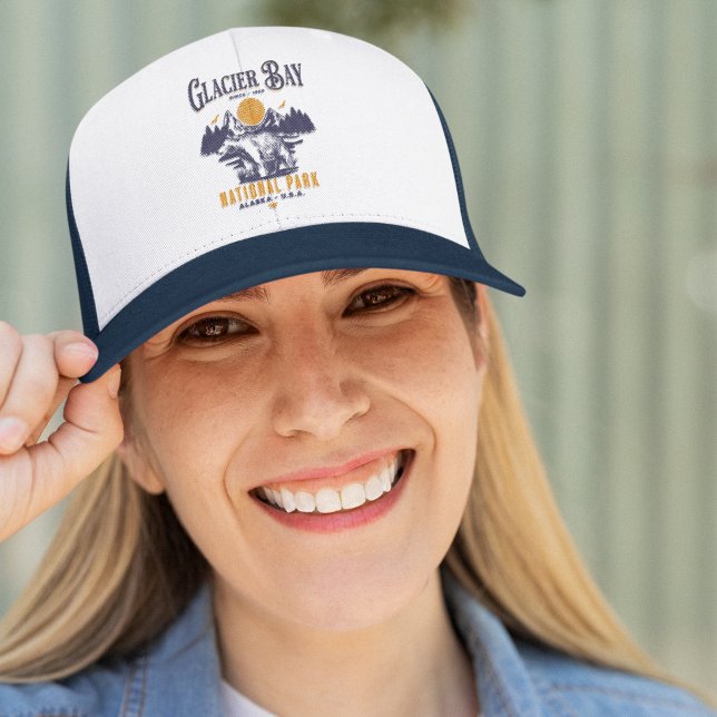 Glacier Bay Old-Style Nature Lover Gift Trucker Hat (Creator Uploaded)