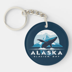 Glacier Bay Whale - Alaska Key Ring