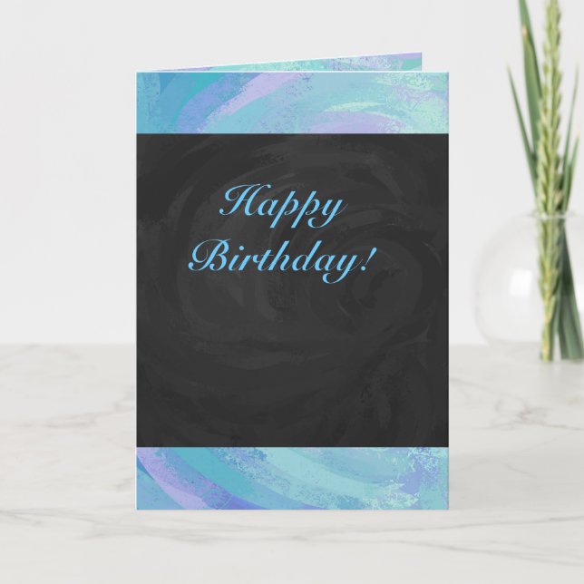 Glacier Blue Monogram Card (Front)