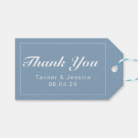 Glacier Blue & White Modern Minimalist Thank You