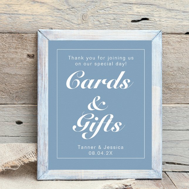Glacier Blue & White Modern Wedding Sign (Creator Uploaded)