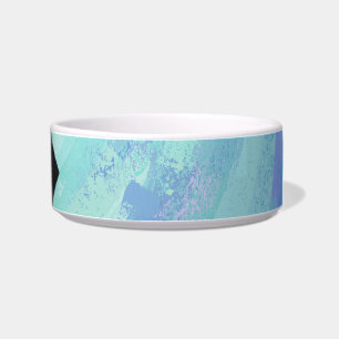 Glacier Blue with Black Monogram Bowl