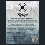 Glacier Drone Silhouette, Drone Rental Company Flyer<br><div class="desc">Glacier Drone Silhouette,  Drone Rental Company Advertising Flyers By The Business Card Store.</div>