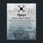Glacier Drone Silhouette, Drone Rental Company Flyer<br><div class="desc">Glacier Drone Silhouette,  Drone Rental Company Advertising Flyers By The Business Card Store.</div>