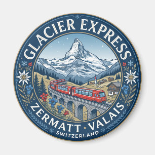 Glacier Express Route Switzerland Magnet