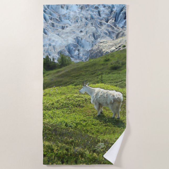 Glacier Goat - Beach Towel (Front)
