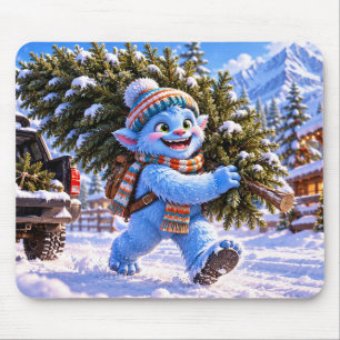 Glacier Grinch & Christmas Tree Holiday Mouse Mat