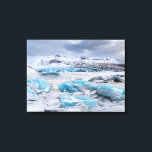 Glacier Ice landscape, Iceland Canvas Print<br><div class="desc">Svinafellsjoekull Glacier in Vatnajokull during winter. Glacier front and the frozen glacial lake. | Martin Zwick / superstock.com</div>