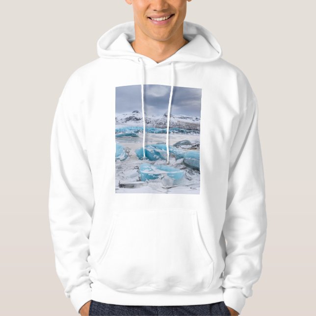 Glacier Ice landscape, Iceland Hoodie (Front)