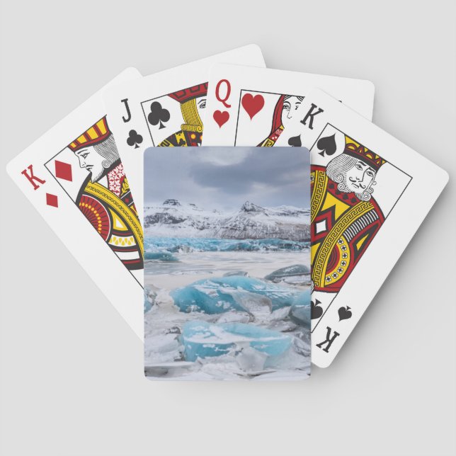Glacier Ice landscape, Iceland Playing Cards (Back)
