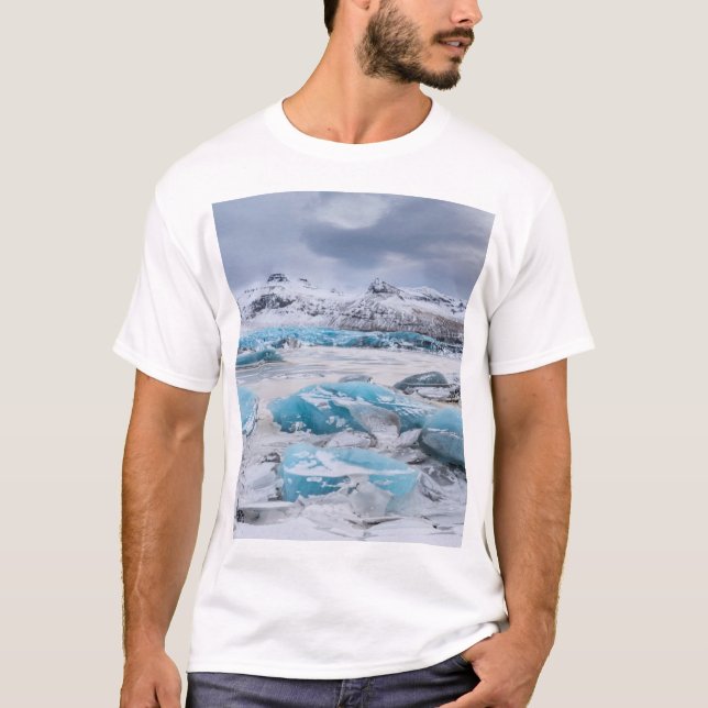 Glacier Ice landscape, Iceland T-Shirt (Front)