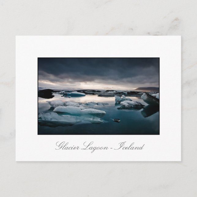 Glacier Lagoon August 2009 #2c Sunset Postcard (Front)