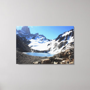 Glacier Lake Near Mount Fitz Roy Canvas Print