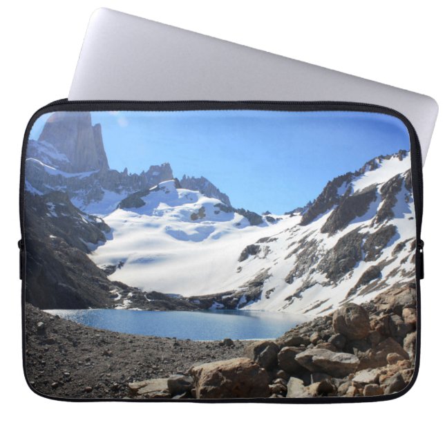 Glacier Lake Near Mount Fitz Roy Laptop Sleeve (Front)