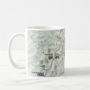 Glacier (Montana) map poster Coffee Mug