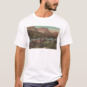 Glacier, MT - View of Chalets & Lake St. Marys T-Shirt