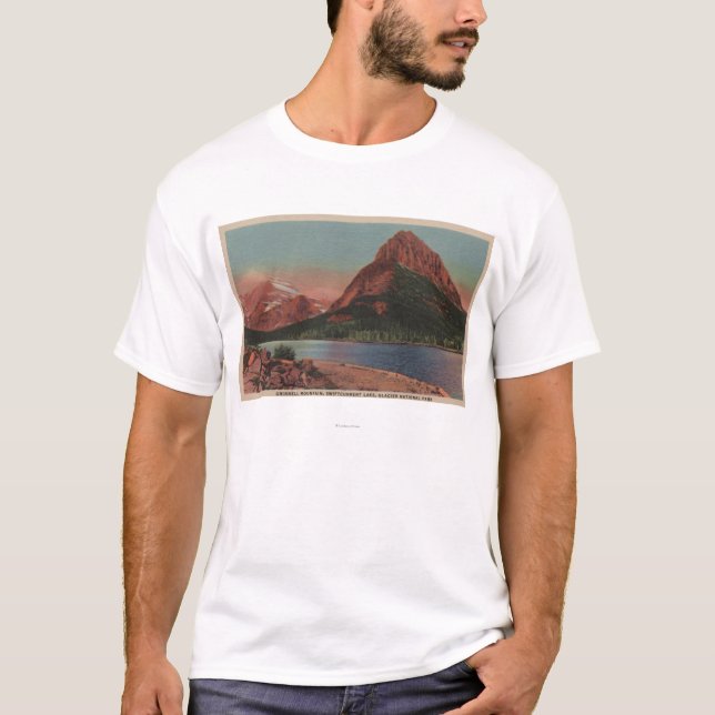 Glacier, MT - View of Grinnell Mt. & Swiftcurren T-Shirt (Front)
