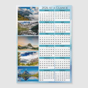 Glacier National Park 2026 At a Glance Calendar