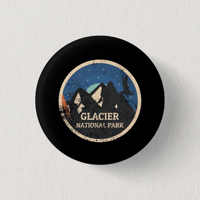 Glacier National Park 3 Cm Round Badge (Front)