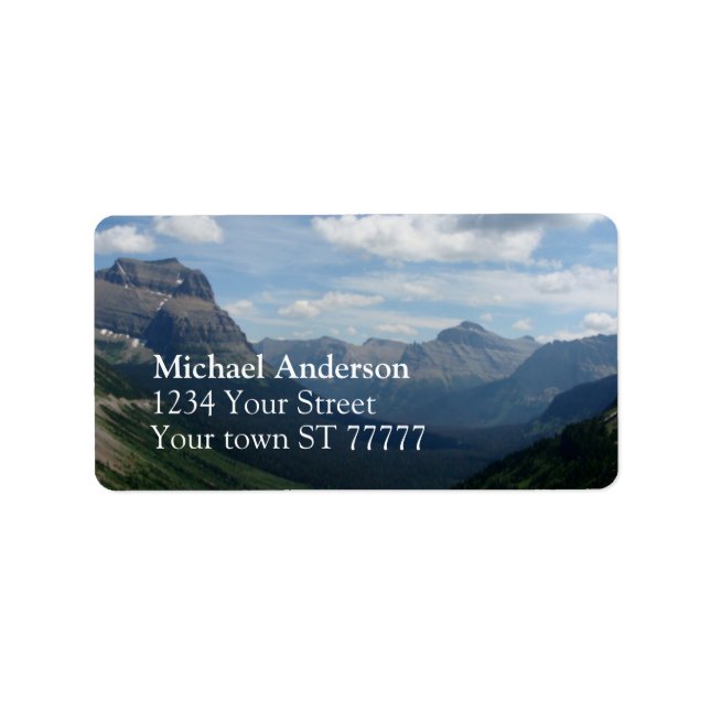 Glacier National Park Address label (Front)