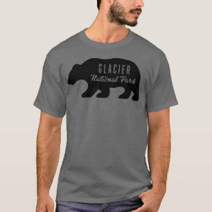 Glacier National Park Bear Black T-Shirt