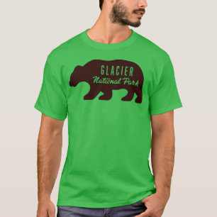 Glacier National Park Bear Brown T-Shirt