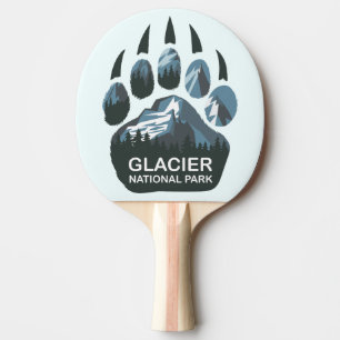 Glacier National Park Bear Paw Ping Pong Paddle