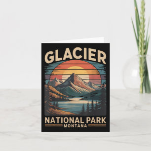Glacier National Park Bear Vintage Montana Hiking  Card