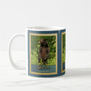 Glacier National Park Bear Vintage Travel Coffee Mug