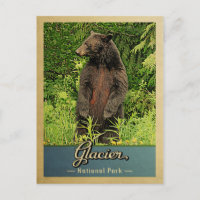 Glacier National Park Bear Vintage Travel