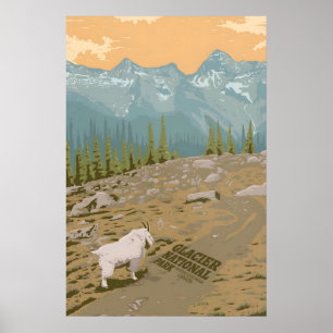 Glacier National Park Canada Travel Poster