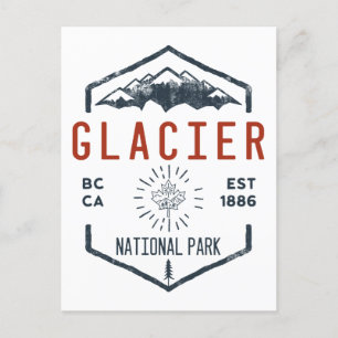 Glacier National Park Canada Vintage Distressed Postcard