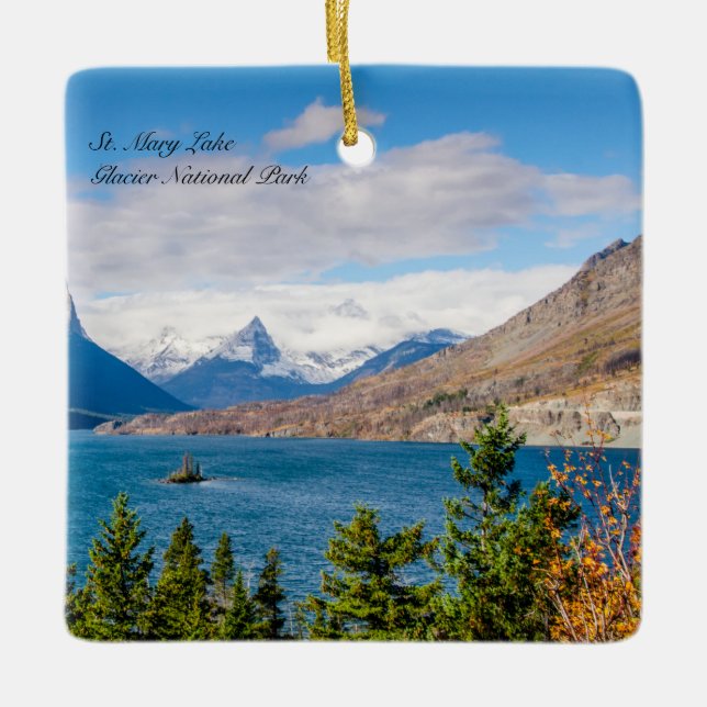 Glacier National Park Ceramic Ornament (Front)