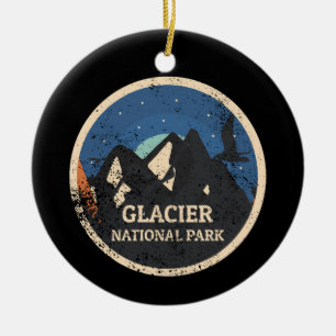 Glacier National Park Ceramic Tree Decoration