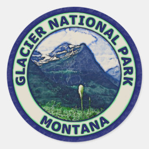 Glacier National Park Classic Round Sticker