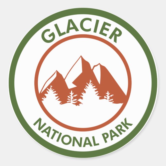 Glacier National Park Classic Round Sticker (Front)