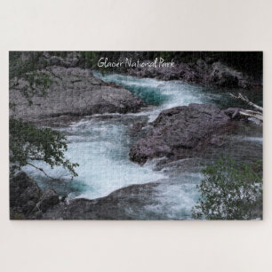 Glacier National Park Curving Stream Photo Jigsaw Puzzle