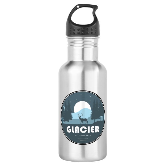 Glacier National Park Deer 532 Ml Water Bottle (Front)