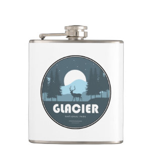Glacier National Park Deer Hip Flask