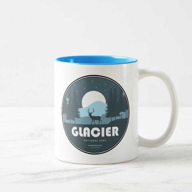 Glacier National Park Deer Two-Tone Coffee Mug (Right)