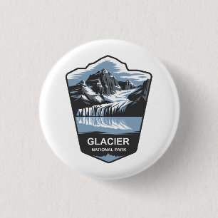 Glacier National Park Emblem 3 Cm Round Badge