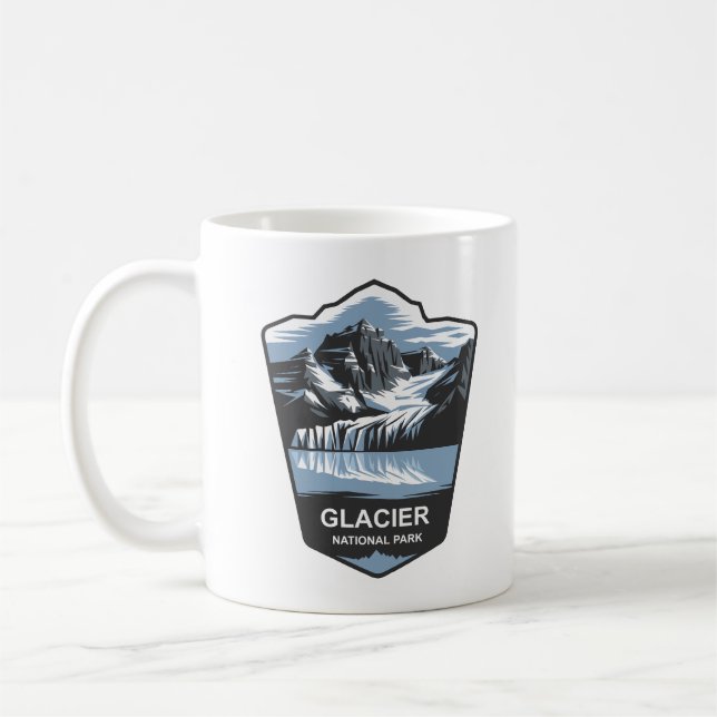 Glacier National Park Emblem Coffee Mug (Left)