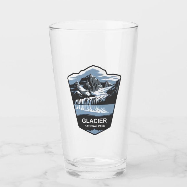 Glacier National Park Emblem Glass (Front)